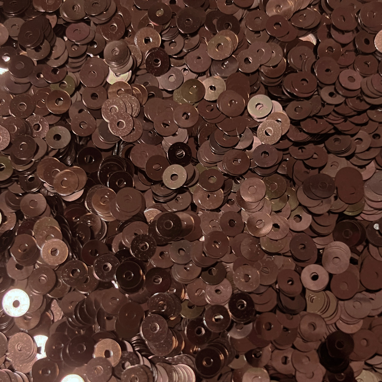 5mm Sequins Chocolate Brown Metallic Shiny