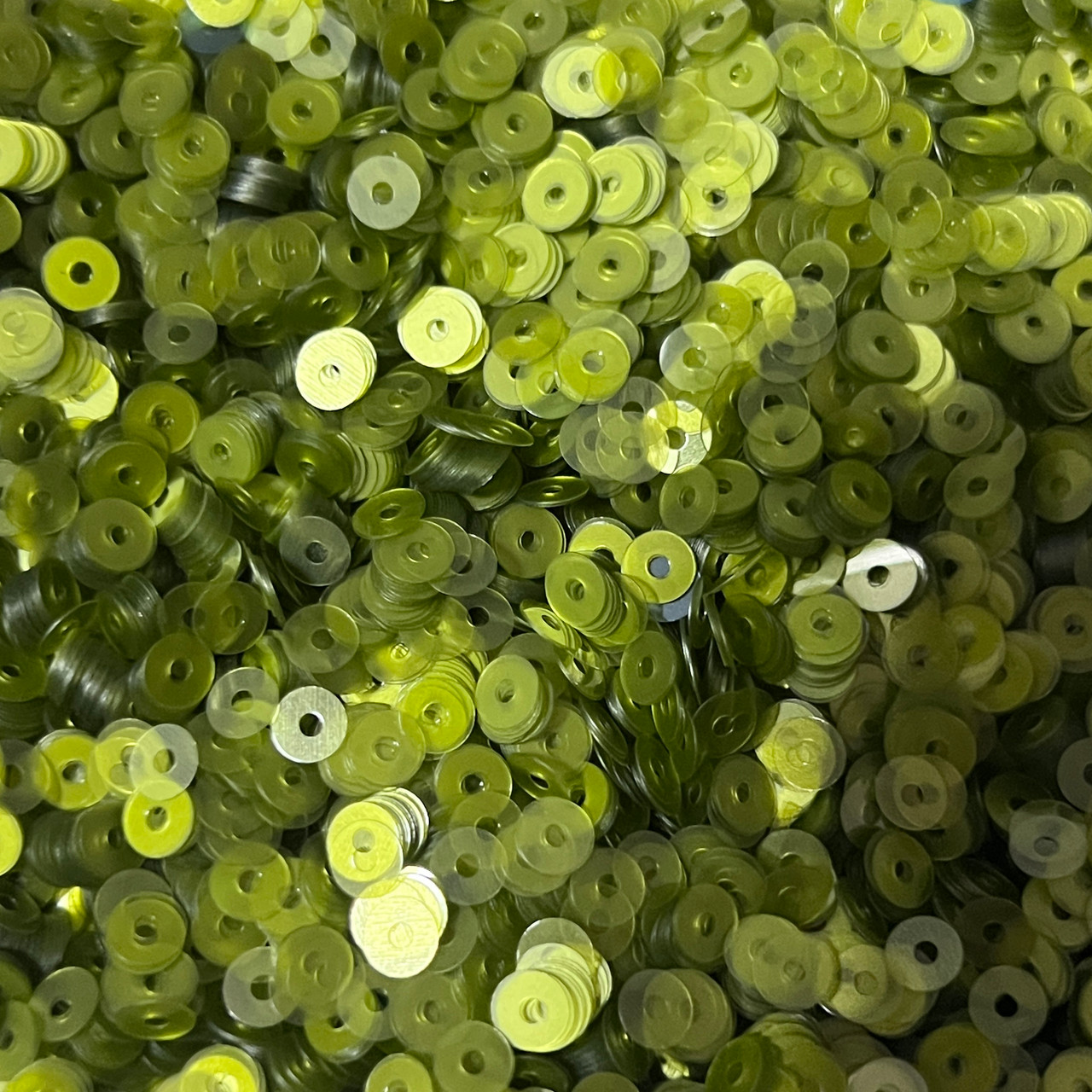 5mm Sequins Green Apple Transparent Glossy Matte