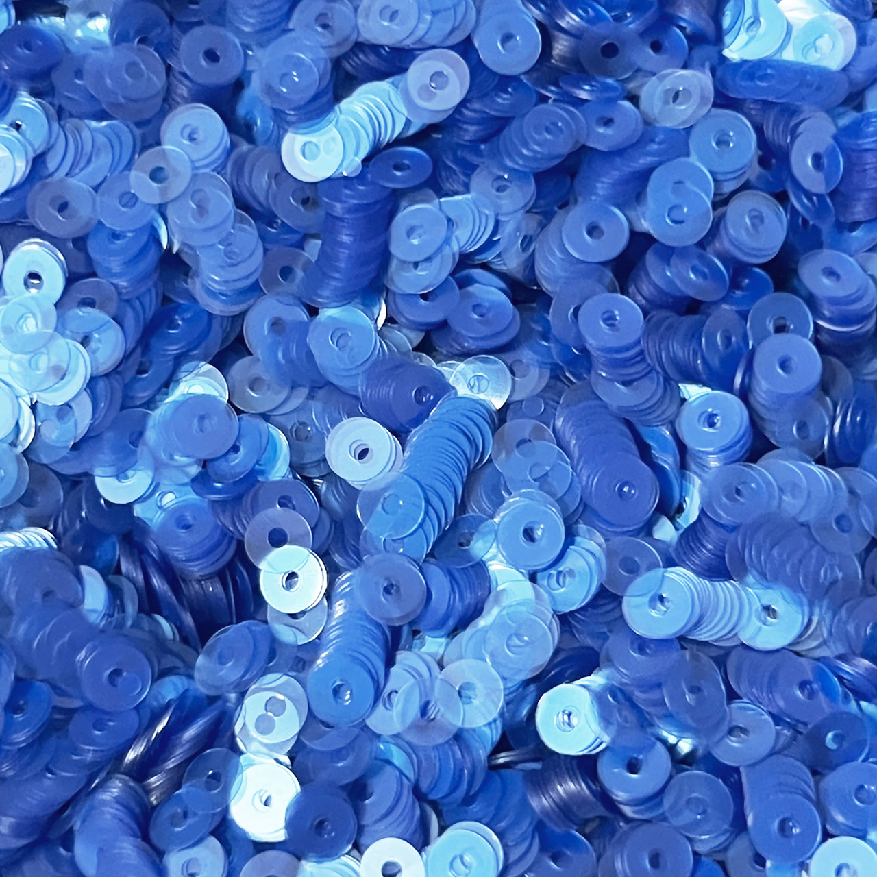 5mm Sequins Light Blue Transparent Glossy Matte