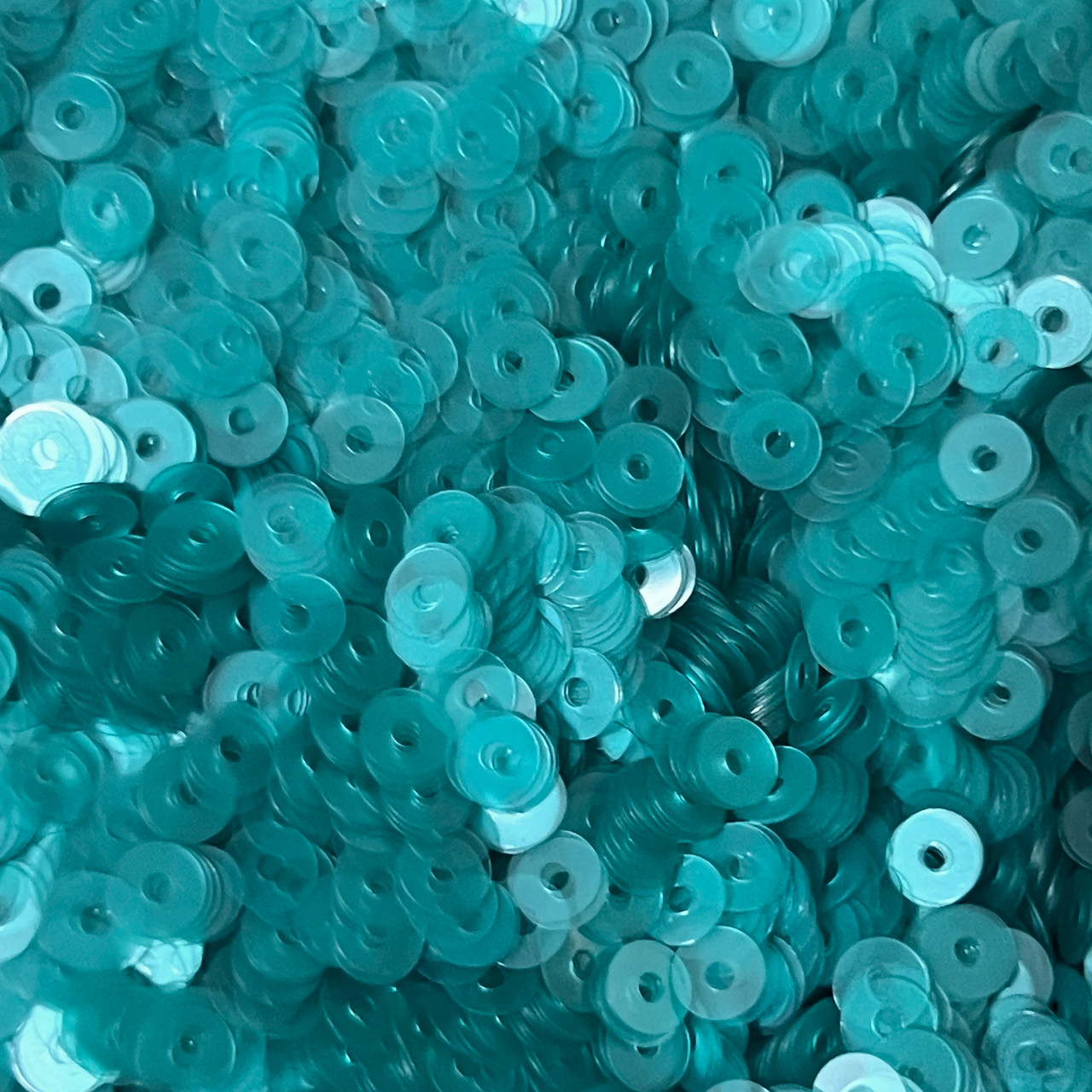 5mm Sequins Seafoam Blue Green Transparent Glossy Matte