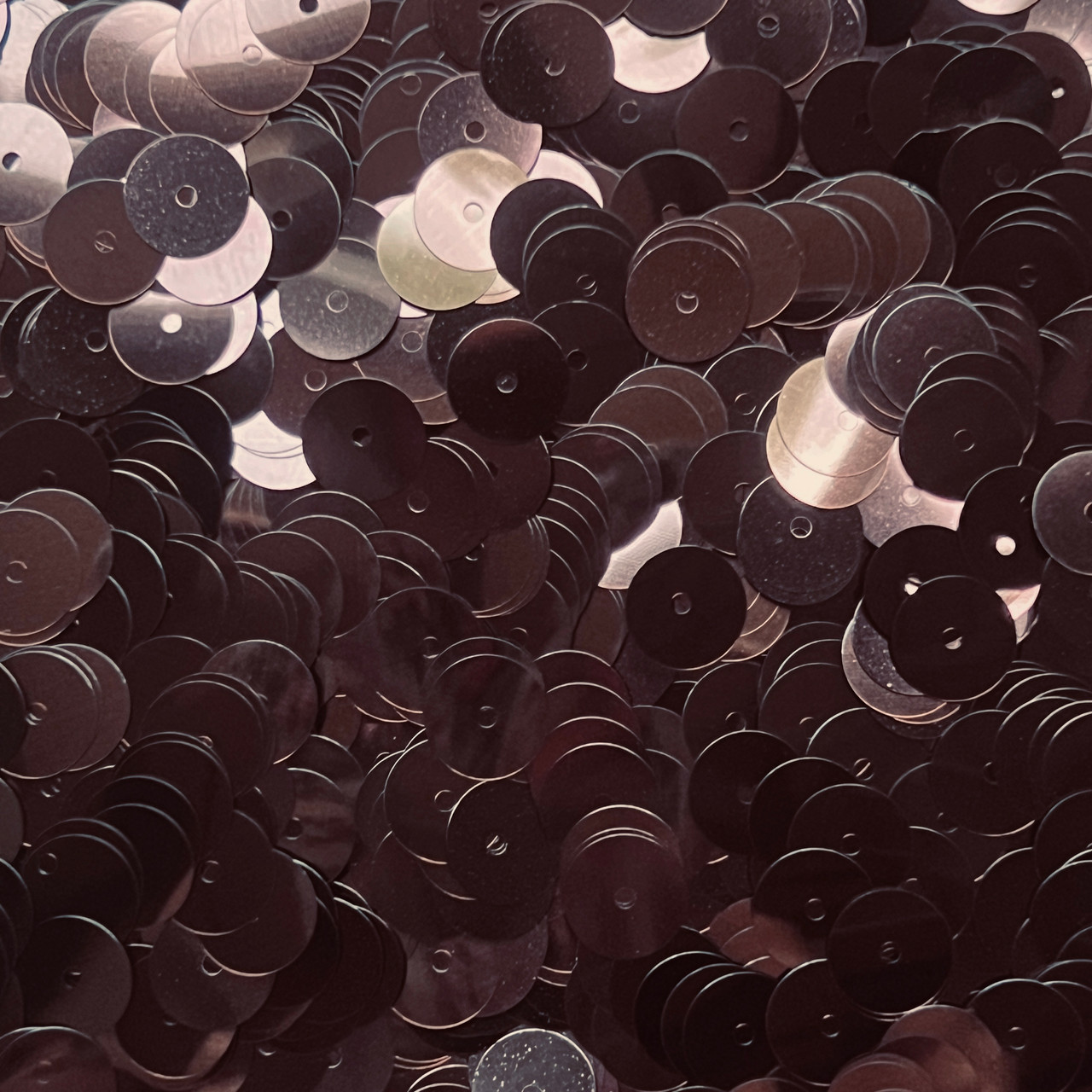 10mm Flat Sequins Chocolate Brown Metallic Made in USA