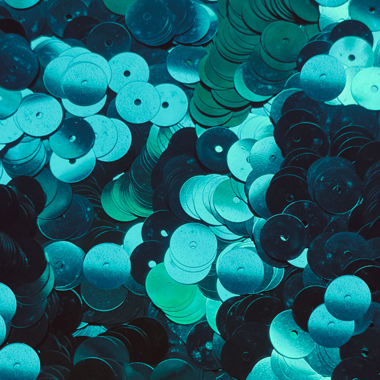 10mm Flat Sequins Emerald Green Metallic Made in USA
