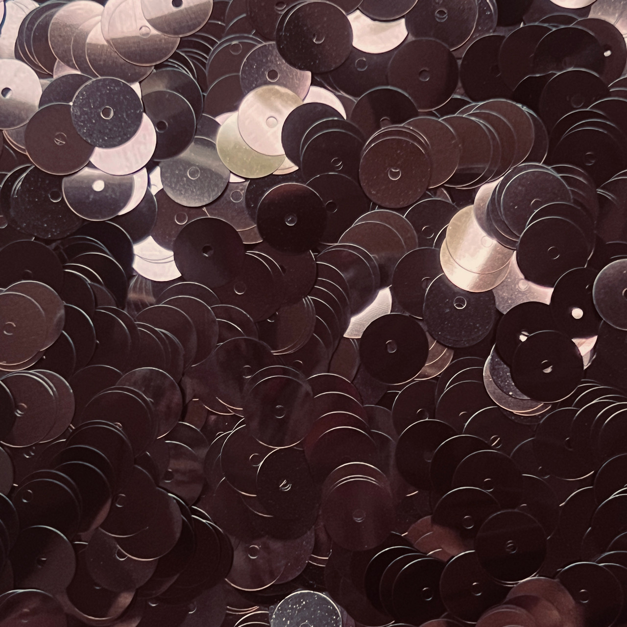 8mm Flat Sequins Chocolate Brown Metallic Made in USA