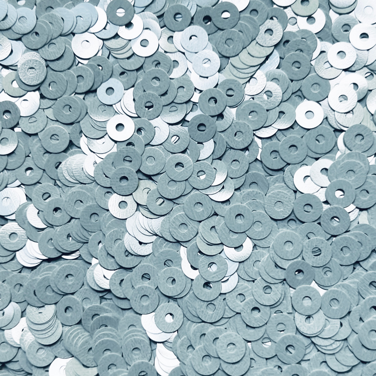 5mm Flat Sequins Powder Blue Opaque Glossy Made in USA