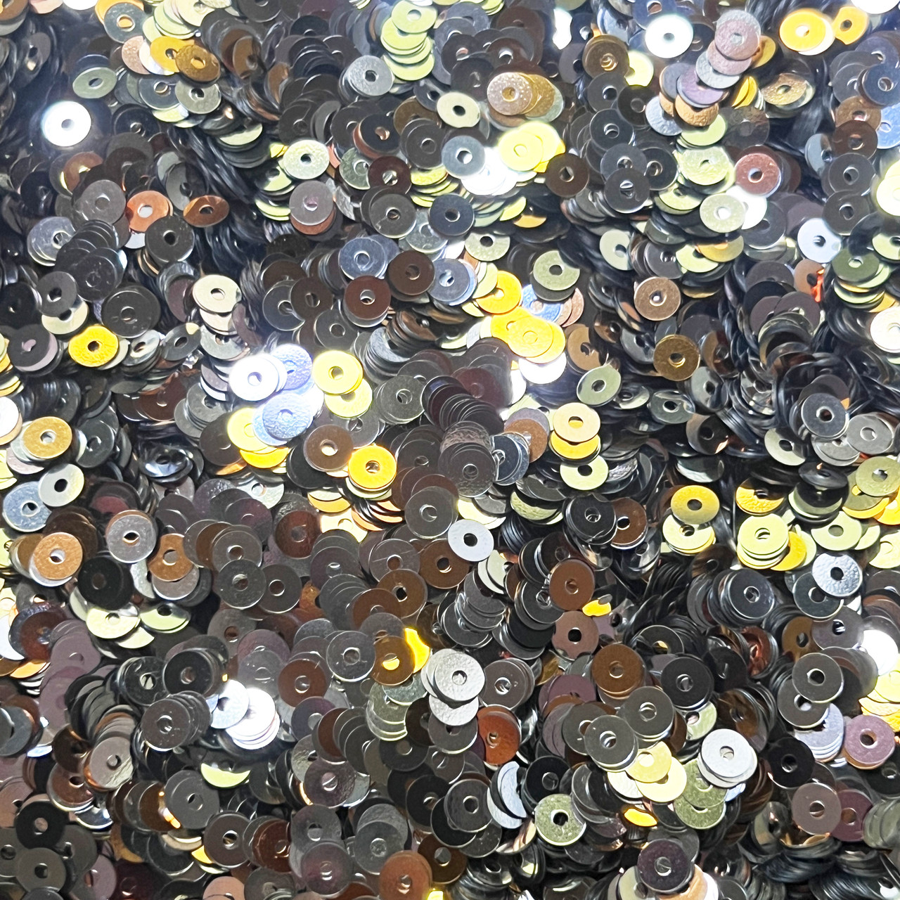 5mm Flat Sequins Gold Silver Metallic Duo Made in USA