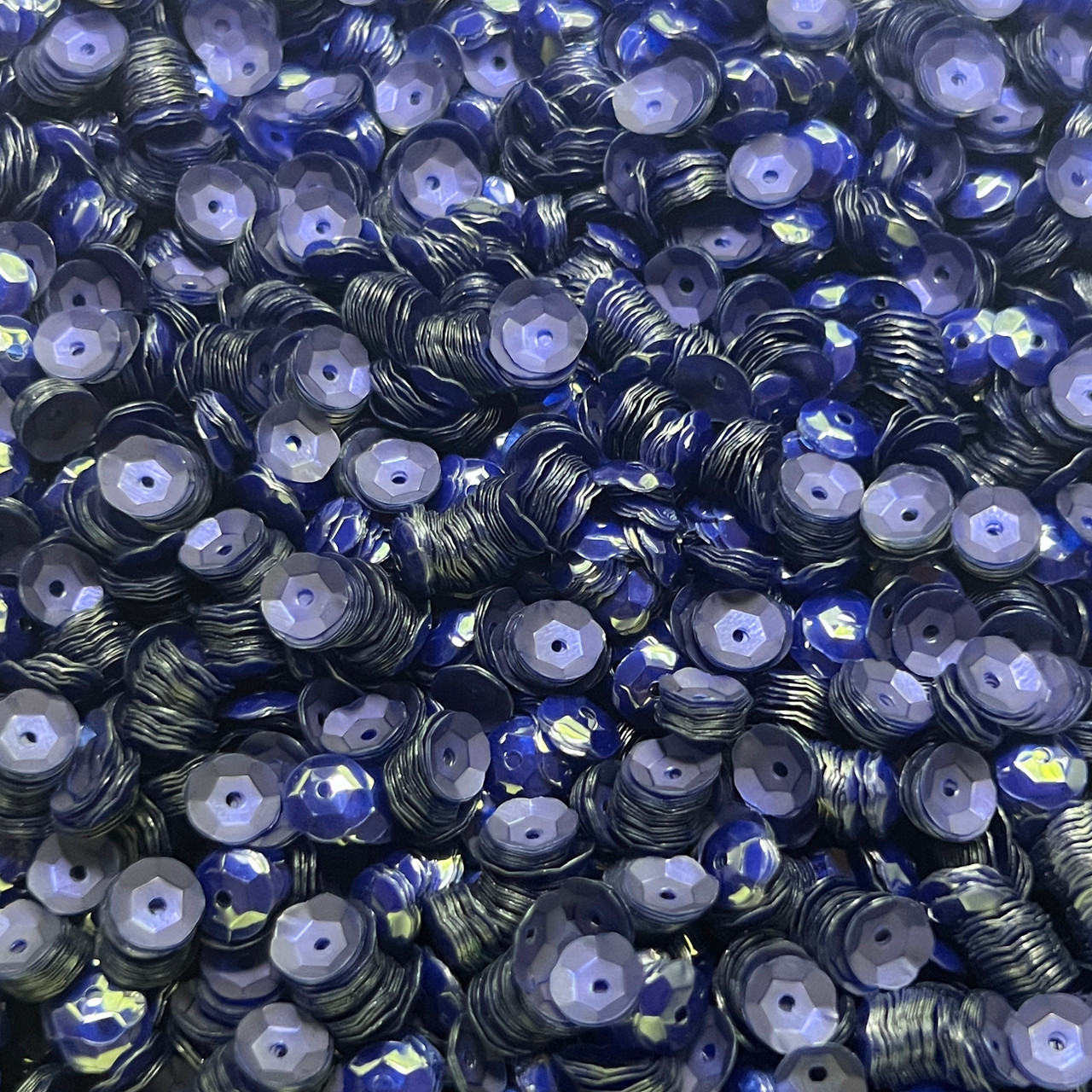 6mm Cup Sequins Cobalt Blue Transparent Glossy Matte Made in USA