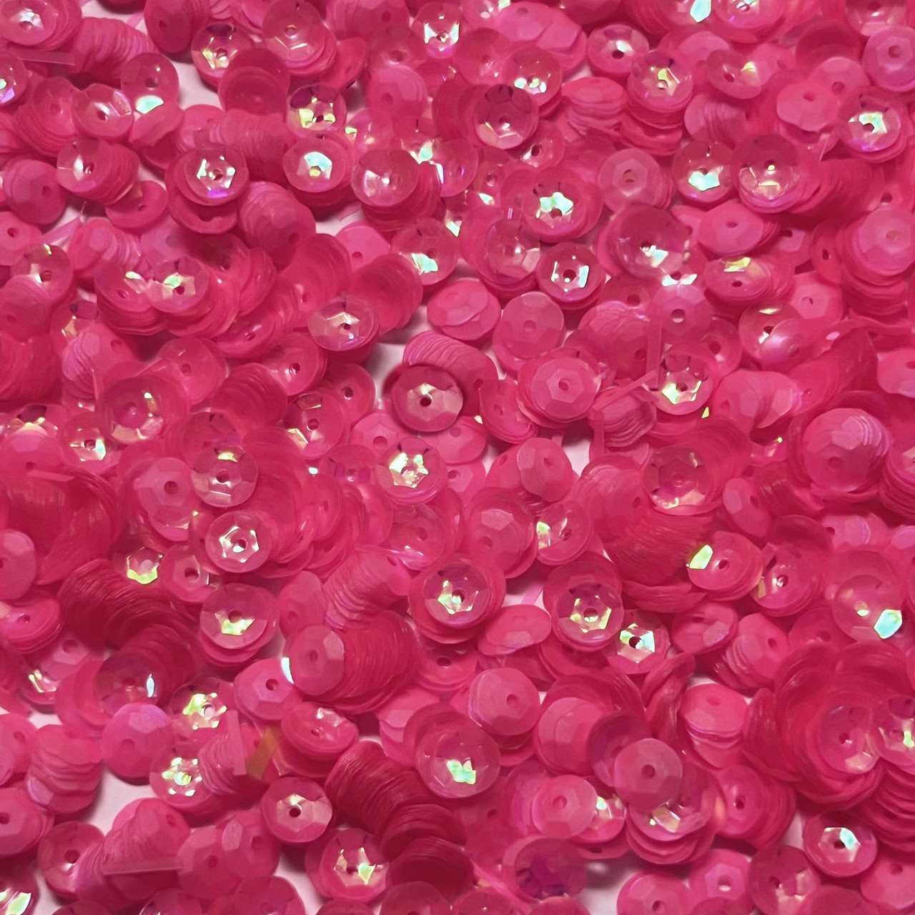 6mm Cup Hot Pink Fluorescent Rainbow Iris Matte Duo Made in USA