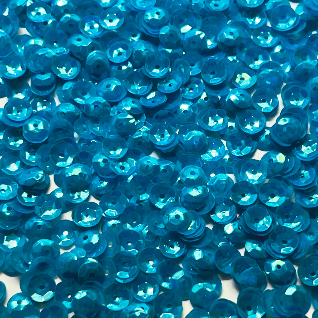 6mm Cup Aqua Blue Rainbow Iris Matte Duo Made in USA