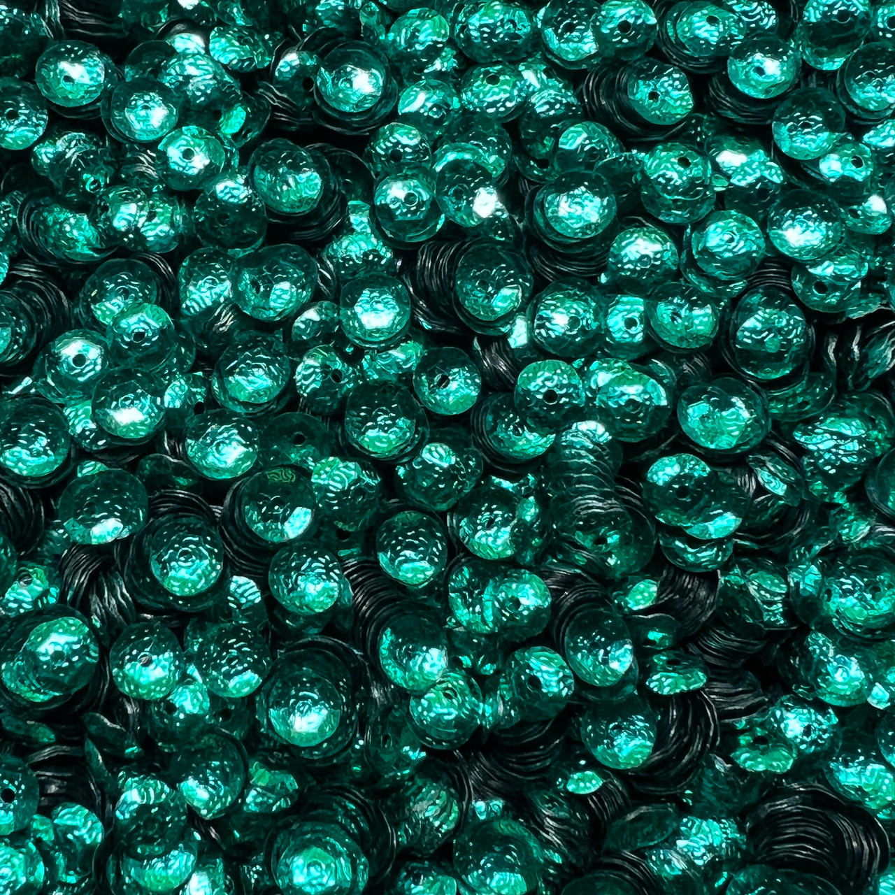 6mm Cup Teal Blue Green Metallic Embossed Texture Made in USA