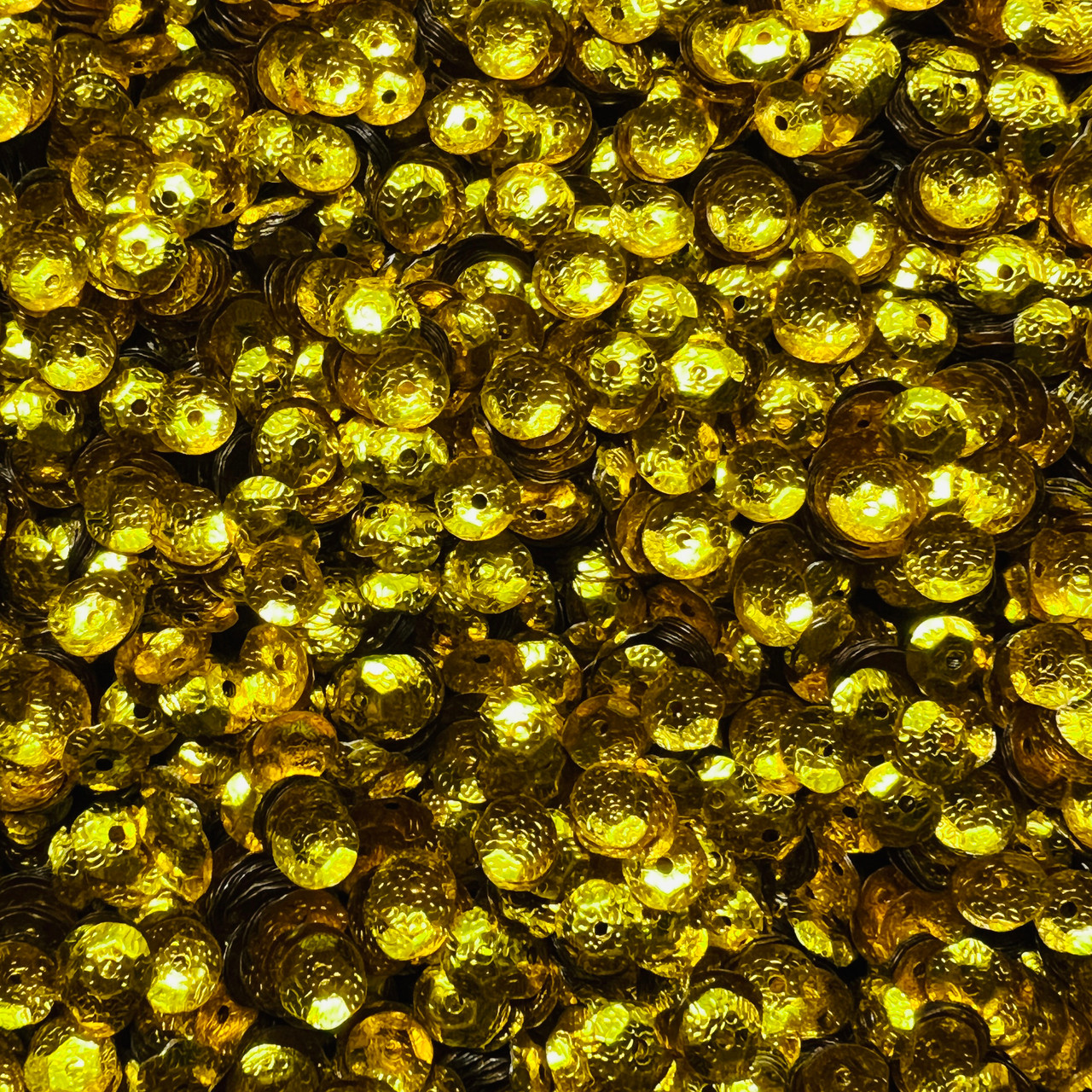 6mm Cup Yellow Metallic Embossed Texture Made in USA