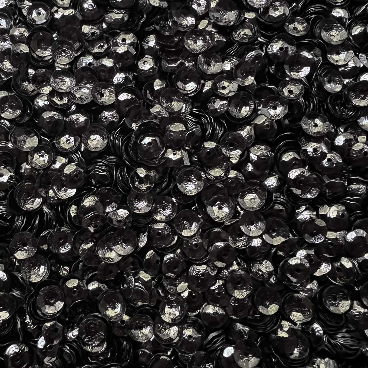 6mm Cup Black Metallic Embossed Texture Made in USA