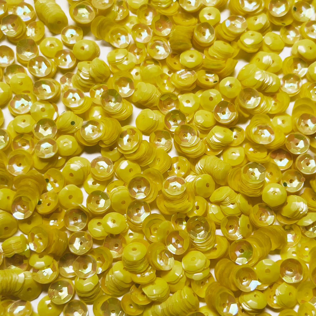 6mm Cup Yellow Rainbow Iris Super Shine Reversible Made in USA