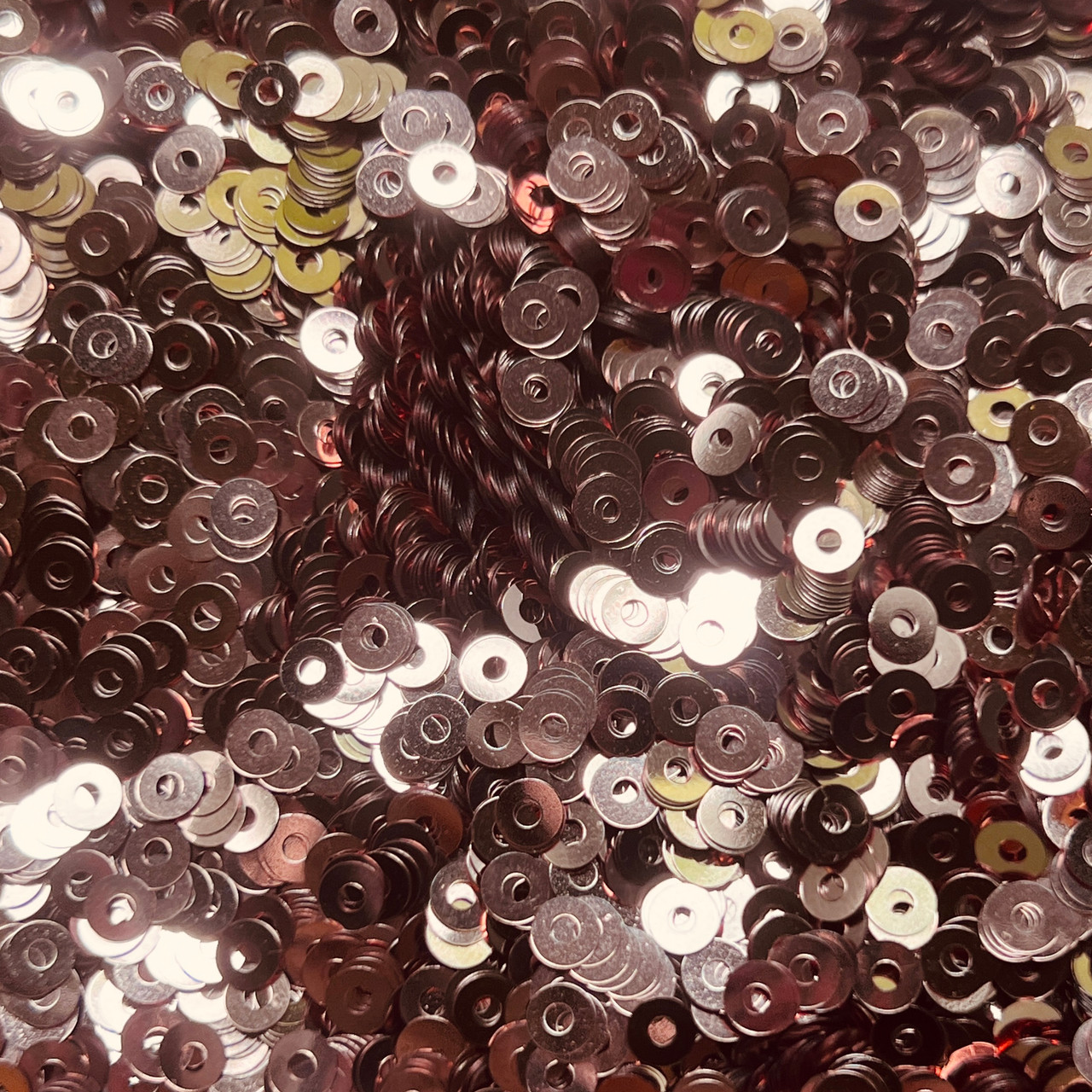 4mm Sequins Medium Pink Metallic Made in USA