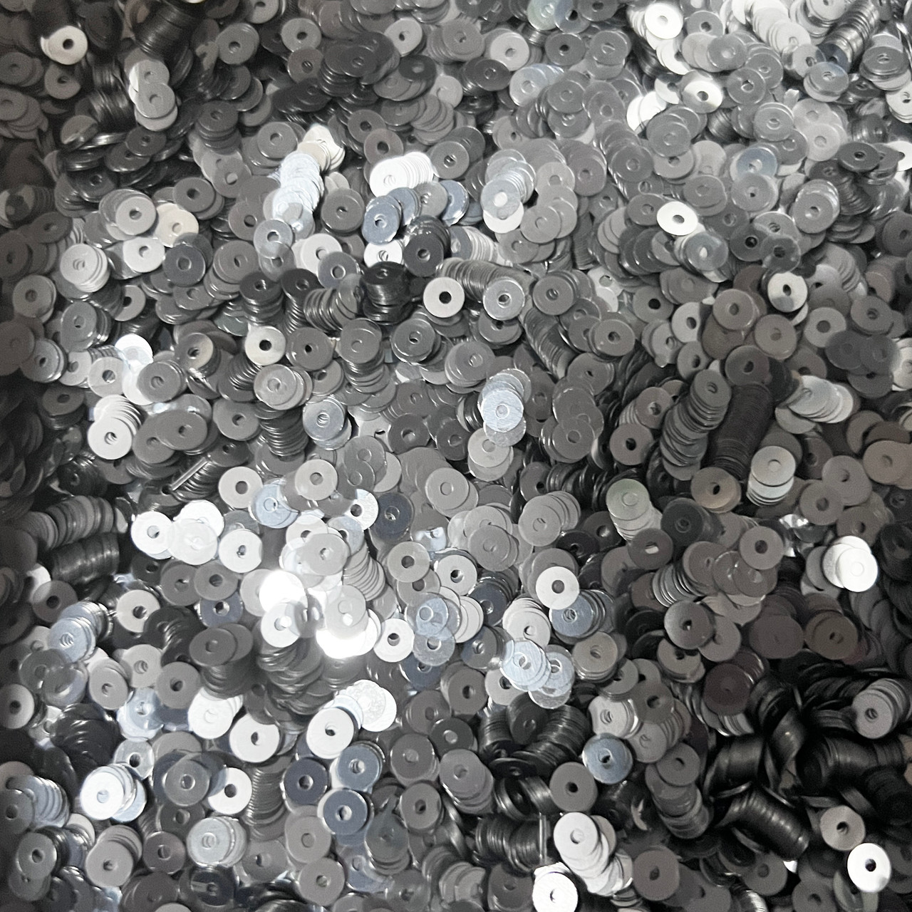 4mm Sequins Smoke Gray Transparent Glossy Matte Made in USA