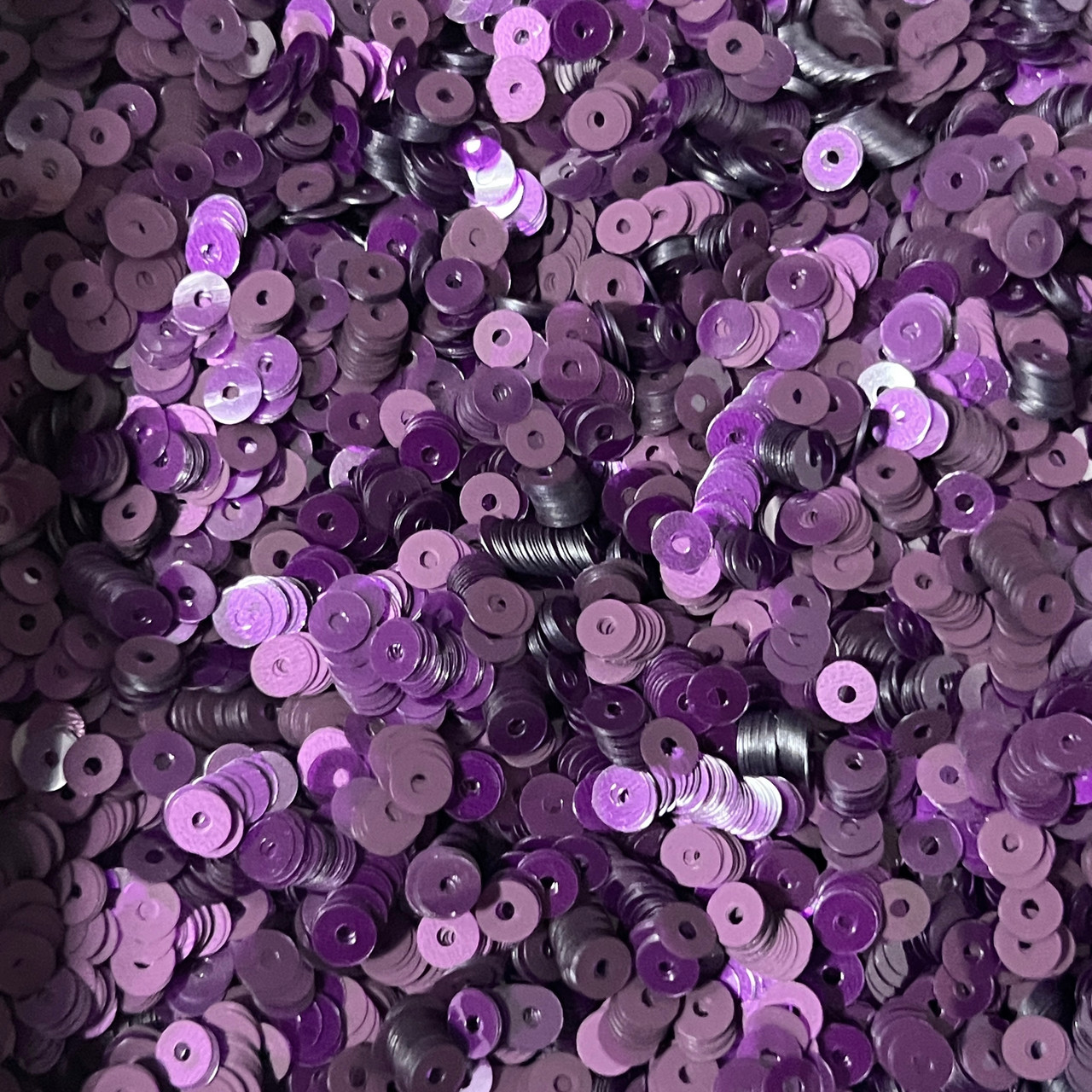 4mm Sequins Purple Amethyst Transparent Glossy Matte Made in USA