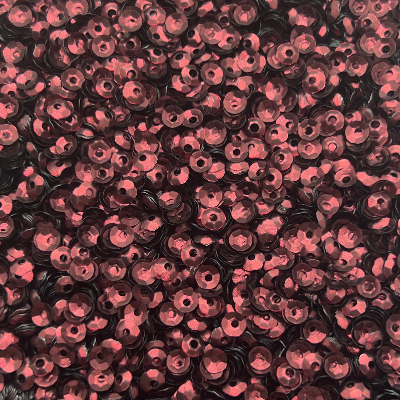 4mm Cup Sequins Chestnut Brown Matte Satin Shimmer