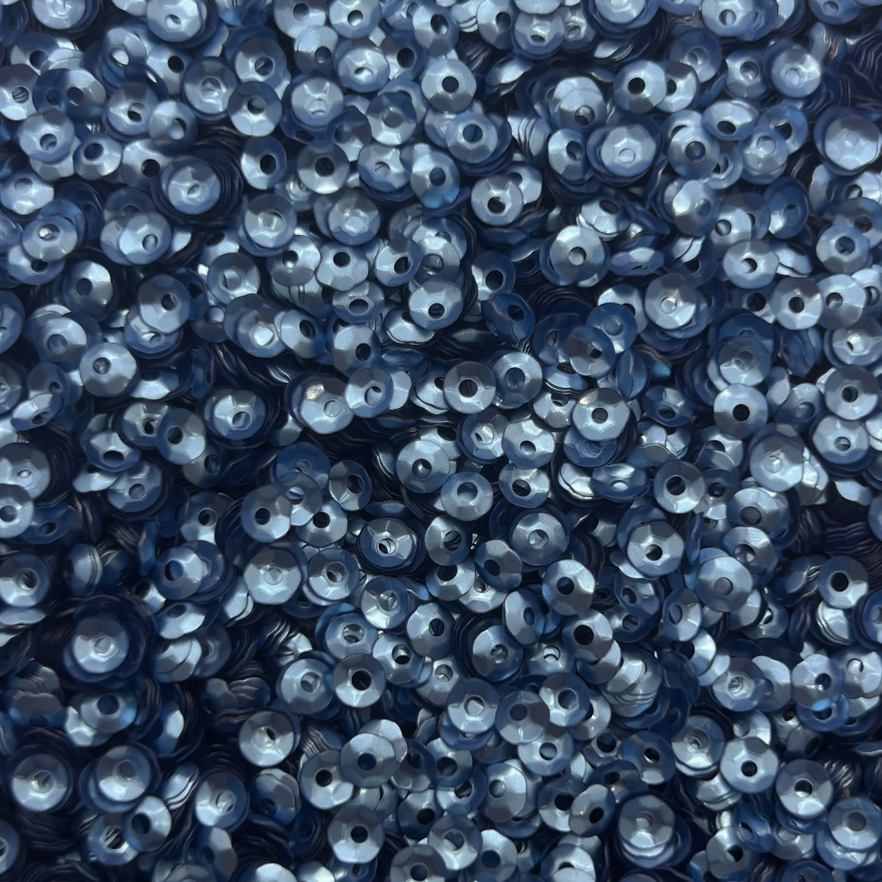 4mm Cup Sequins Periwinkle Blue Matte Satin Shimmer