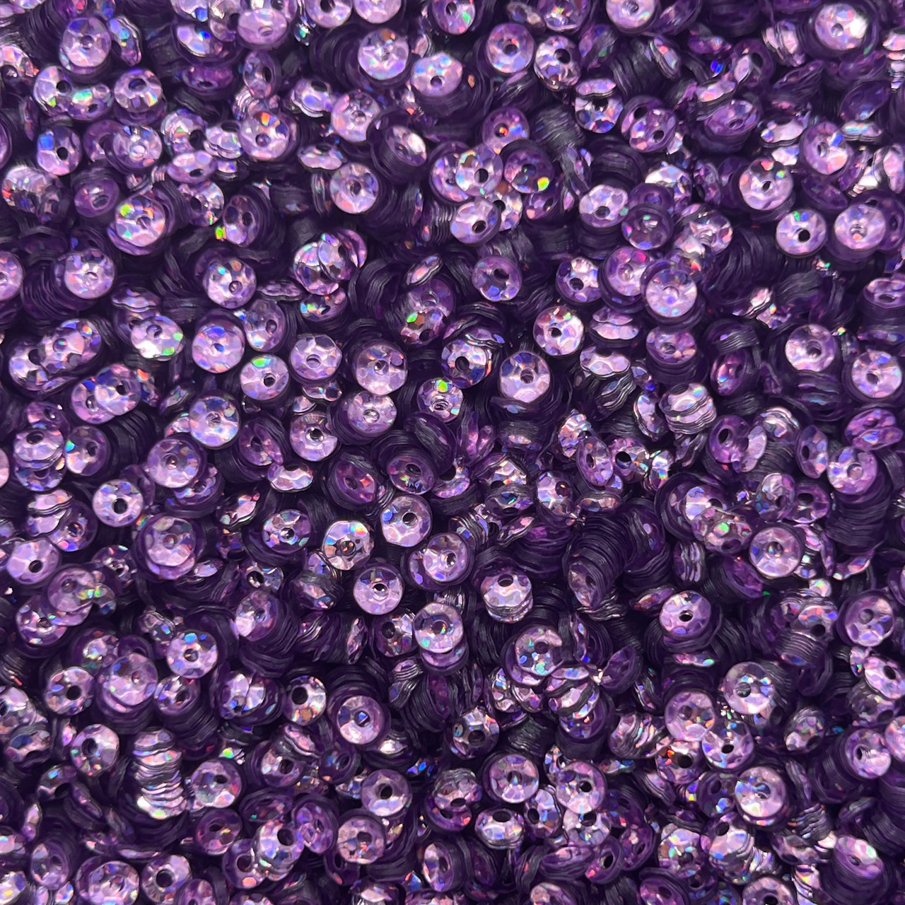 4mm Cup Sequins Light Lavender Hologram Glitter Sparkle