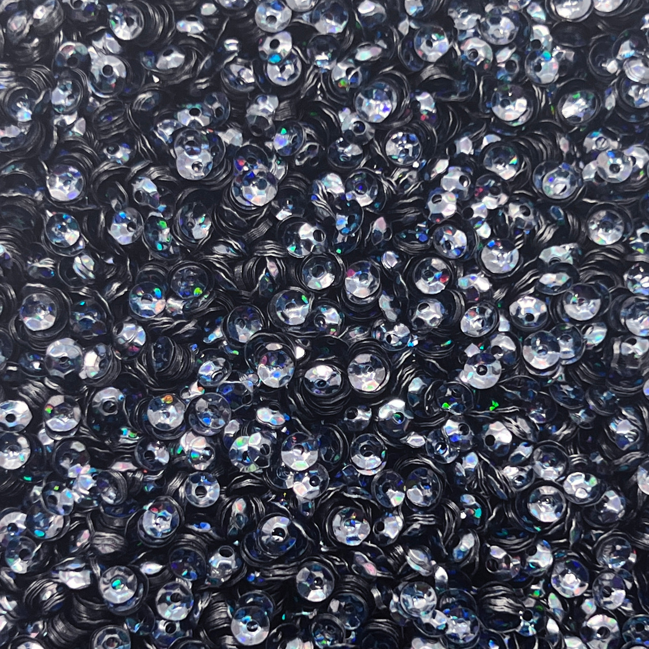 4mm Cup Sequins Midnight Navy Blue Hologram Glitter Sparkle