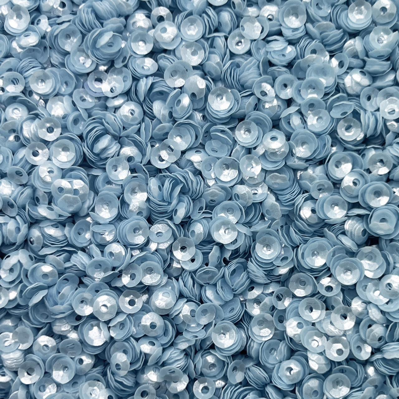 4mm Cup Sequins Blue Pearl Translucent