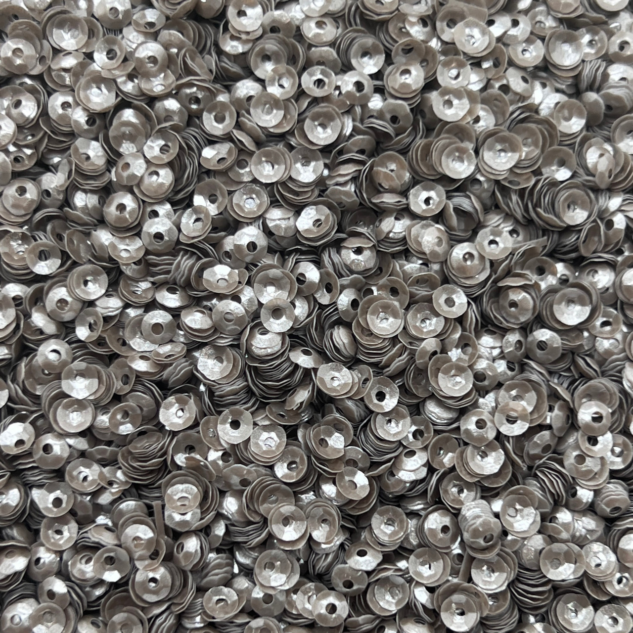 4mm Cup Sequins Taupe Brown Pearl Translucent