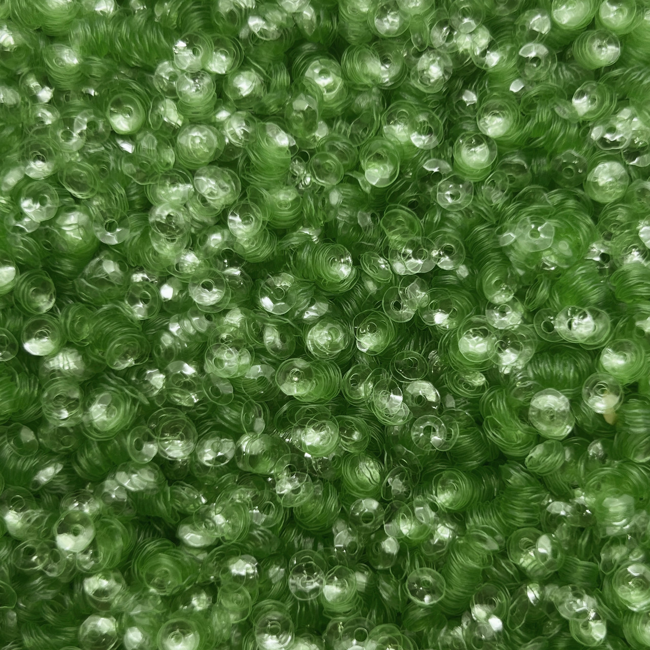 4mm Cup Sequins Apple Green Translucent Glossy