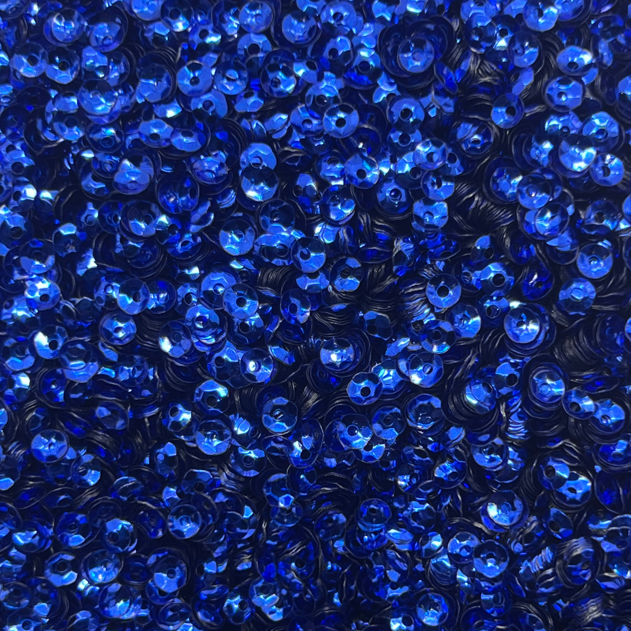 4mm Cup Sequins Cobalt Blue Metallic Shiny