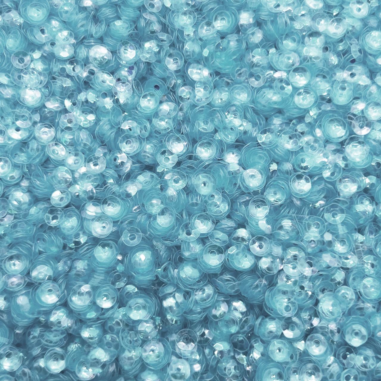 4mm Cup Sequins Light Aqua Blue Crystal Rainbow Iris
