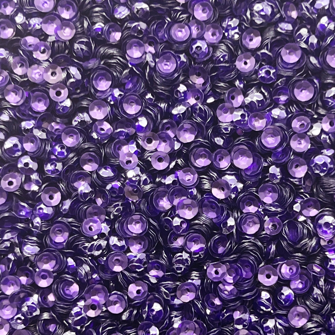 4mm Cup Sequins Violet Purple Transparent Glossy Matte