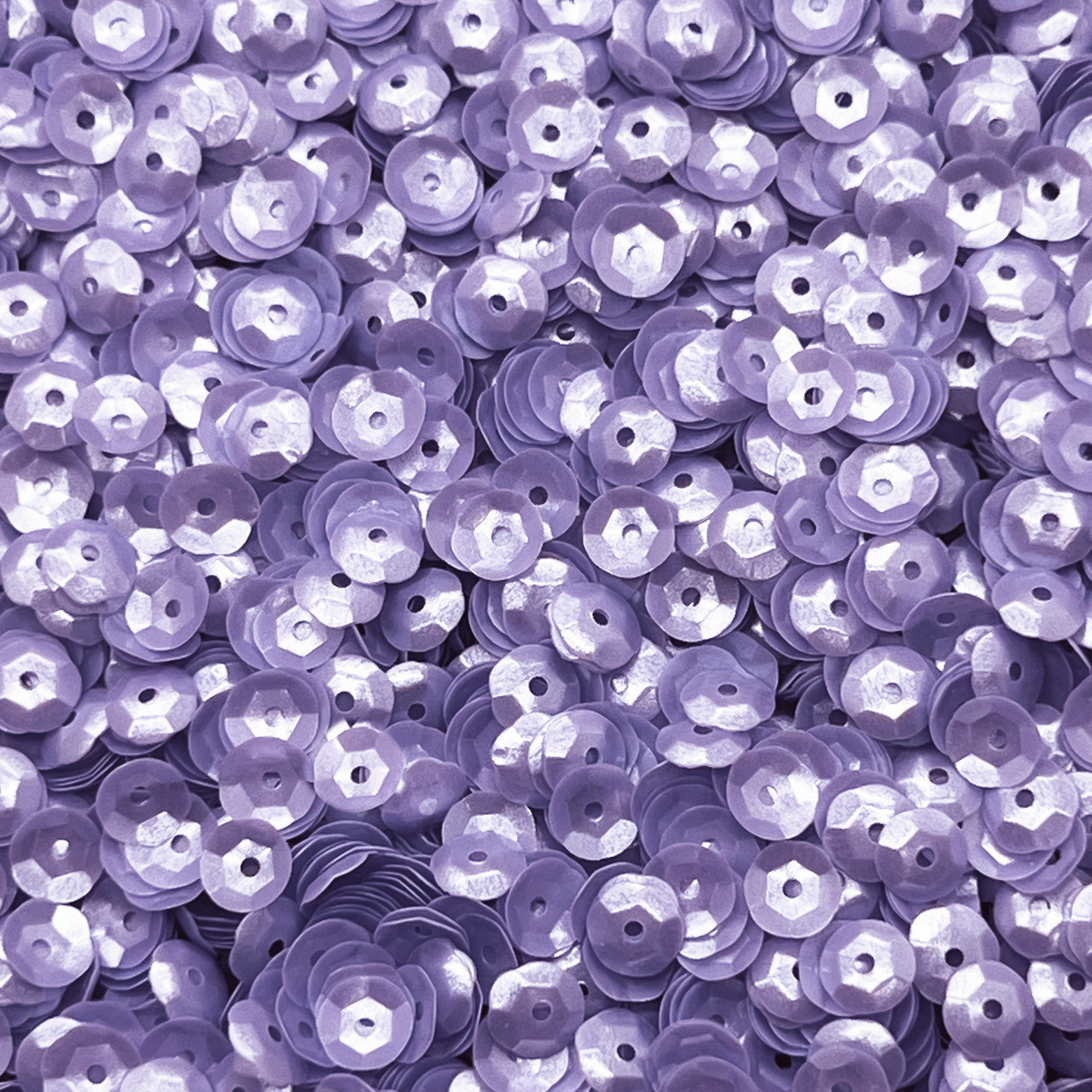 6mm Cup Sequins Lilac Pearl Translucent