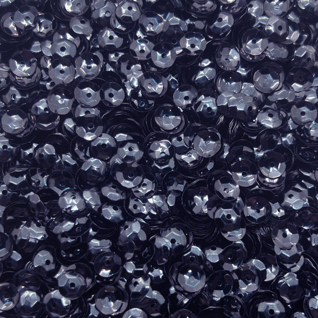 6mm Cup Sequins Navy Purple Metallic Shiny