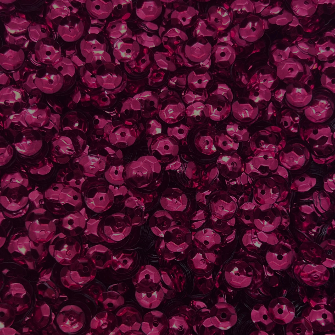 6mm Cup Sequins Claret Red Metallic Shiny