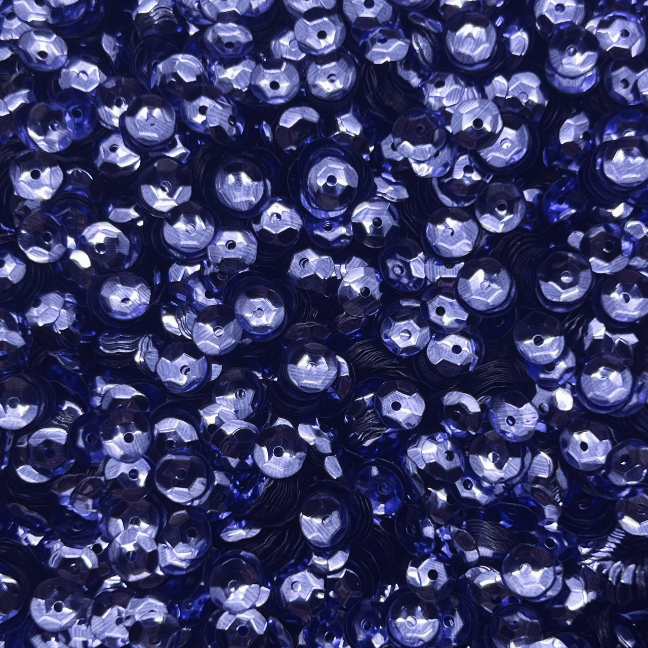 6mm Cup Sequins Light Royal Purple Metallic Shiny