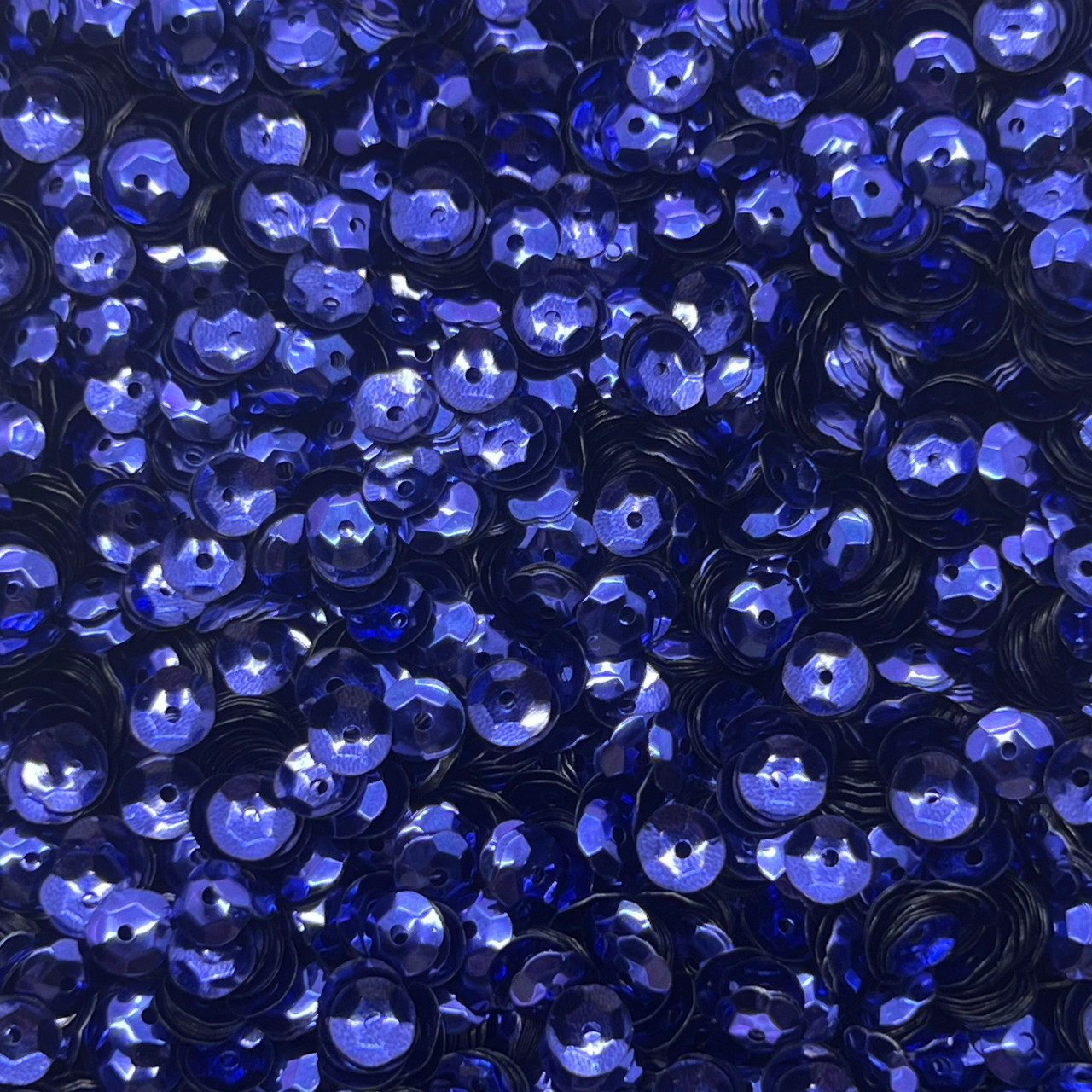 6mm Cup Sequins Royal Purple Blue Metallic Shiny