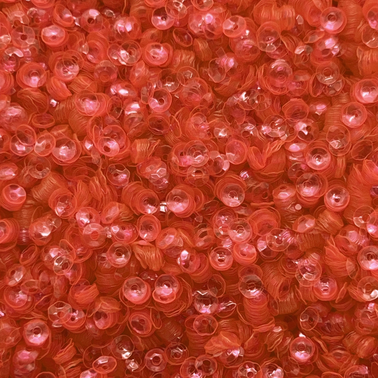 4mm Cup Sequins Dolly Pink Transparent Fluorescent