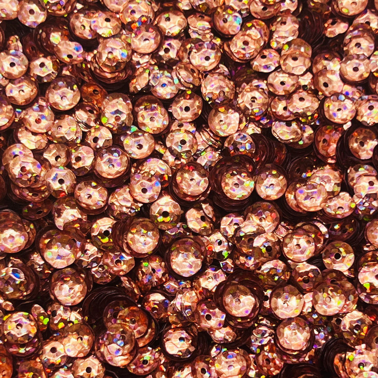 6mm Cup Sequins Copper Hologram Glitter Sparkle