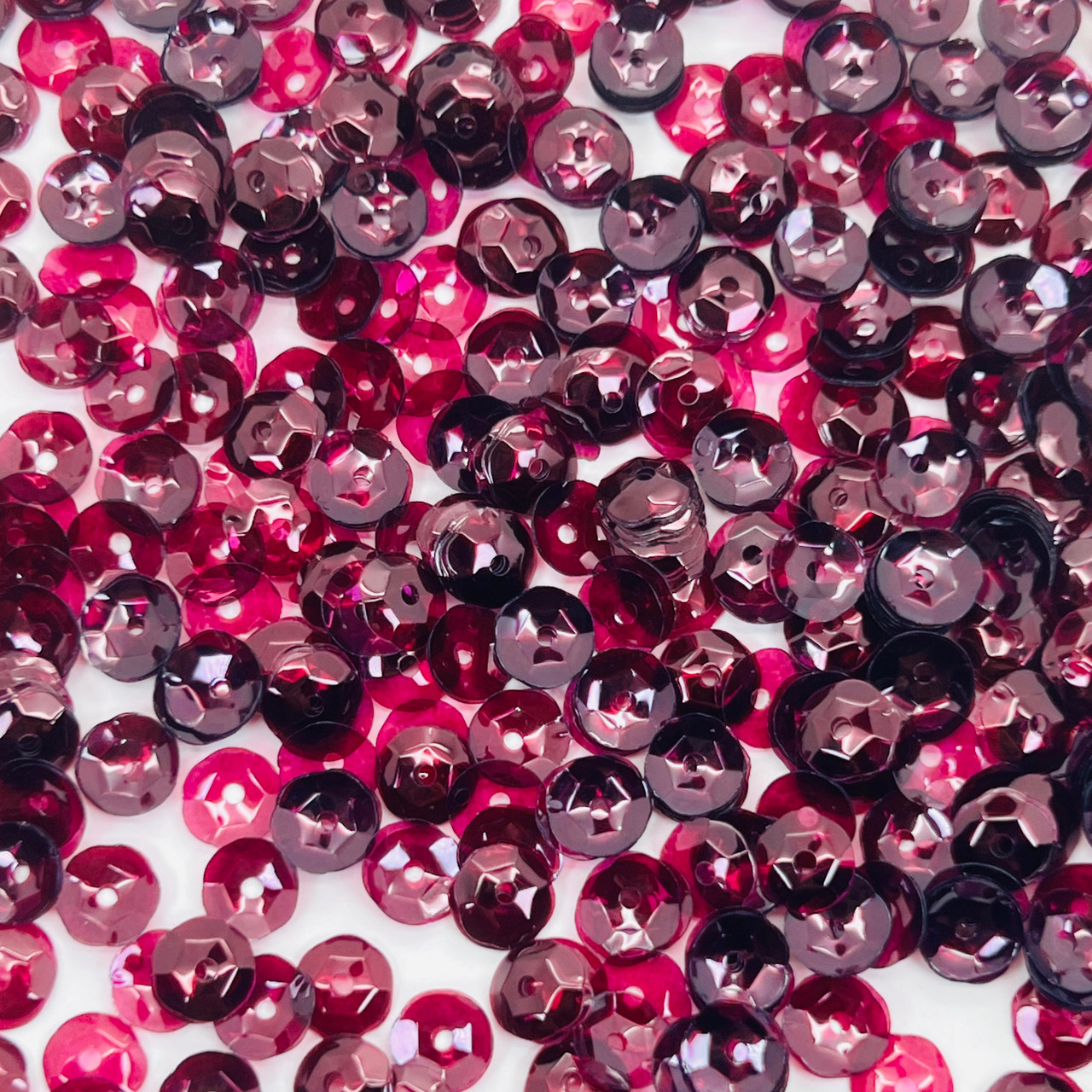 6mm Cup Sequins Grape Purple Transparent Glossy Made in USA