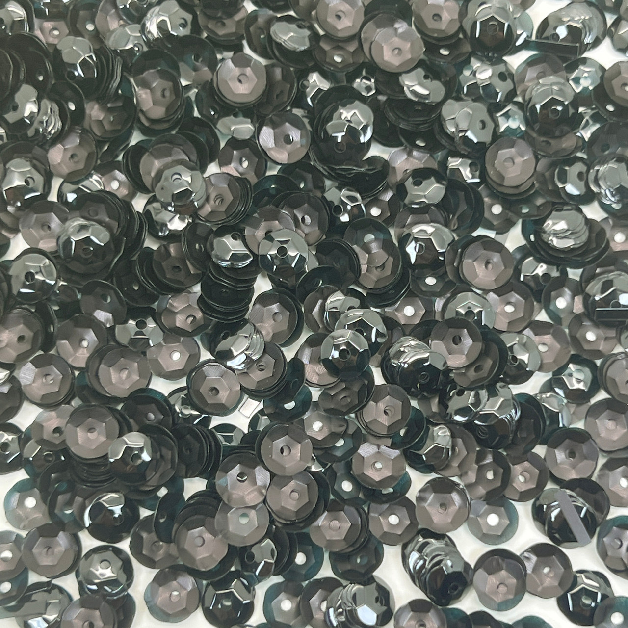 6mm Cup Sequins Very Deep Green Transparent Glossy Matte Made in USA