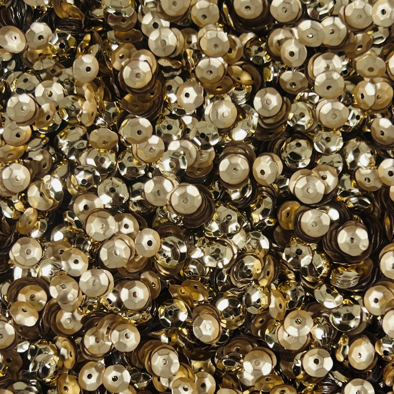 6mm Cup Sequins Gold Matte Gold Metallic Matte Metallic Reversible Made in USA