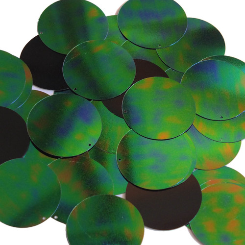 1.5" Sequins Green Jungle Rainbow