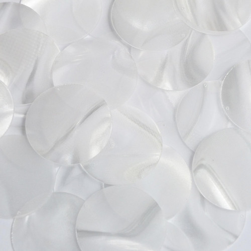 1.5" Sequins Crystal White Raw Silk Illusion