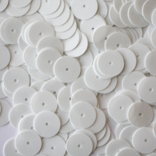 10mm Sequins White Opaque