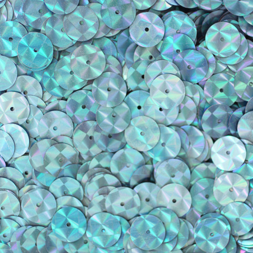 10mm Sequins Light Blue Aqua Prism Metallic