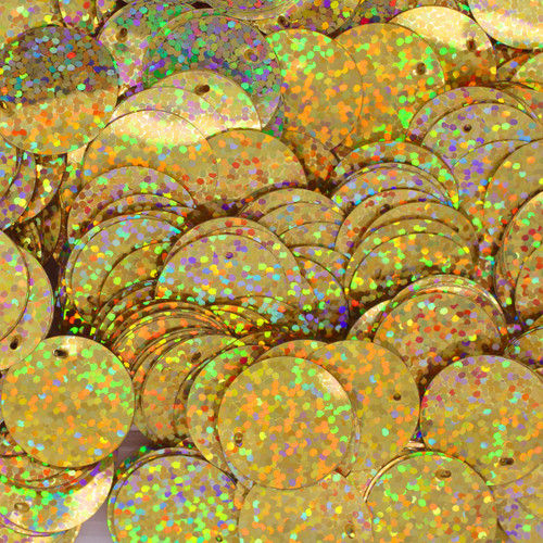 20mm Sequins Gold Hologram Glitter Sparkle Metallic