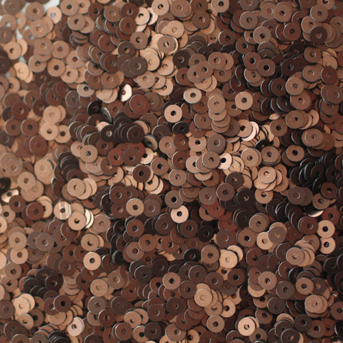 3mm Sequins Bronze Brown Matte Silk Frost