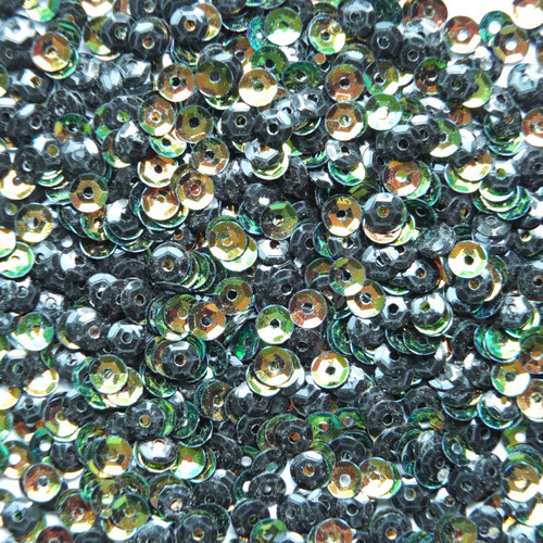 4mm Cup Sequins Bronze Jungle Rainbow Iris Metallic