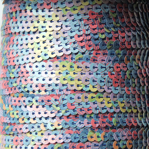 Sequin Trim 4mm Multi Color Rich Fun Blend Opaque