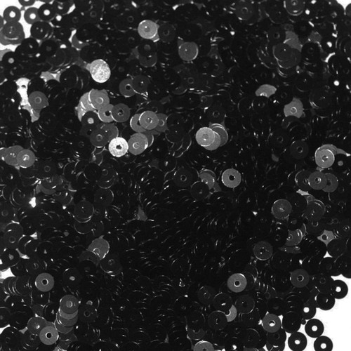 4mm Sequins Black Opaque