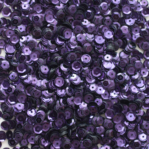 5mm Cup Sequins Deep Purple Metallic