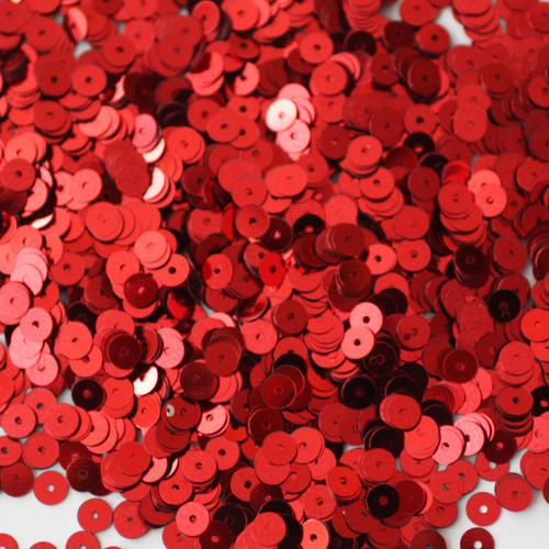 5mm Sequins Red Metallic